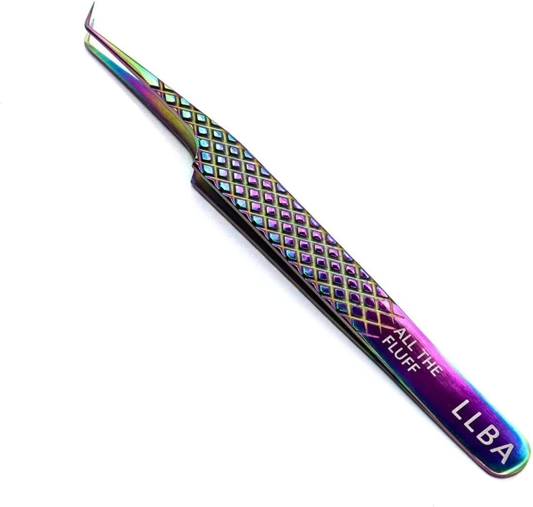 LLBA Lash Tweezer Professional Volume False Lash Application Tool | Multi Shapes & Purposes Tweezers | Non-Slip Grip Tweezers for Volume, Isolation & Classic Lashes Galaxy, Move It Classic