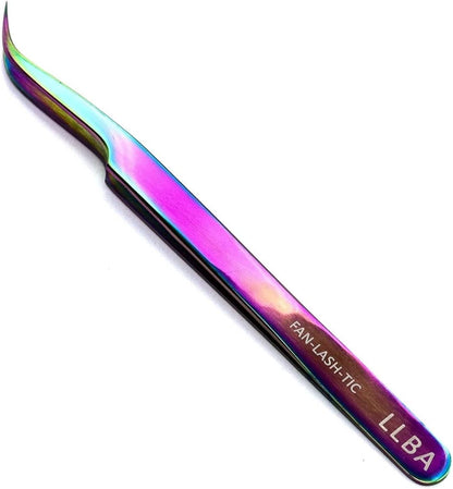 LLBA Lash Tweezer Professional Volume False Lash Application Tool | Multi Shapes & Purposes Tweezers | Non-Slip Grip Tweezers for Volume, Isolation & Classic Lashes Galaxy, Move It Classic