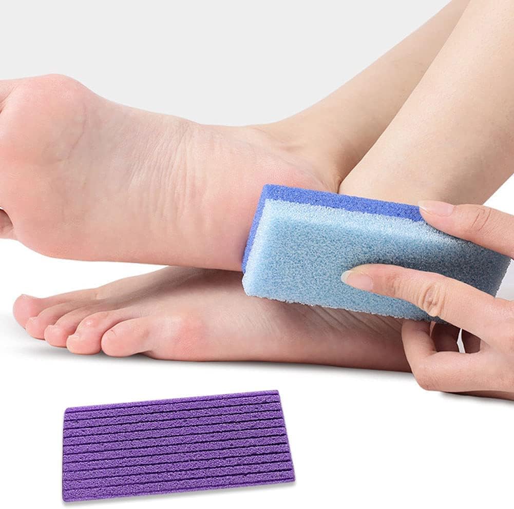 Foot Pumice Stone Exfoliating Pumice Stone Foot Scrubber Sponge Hard Skin Removal Foot Care for Callus Remover, Feet Smooths Skin - Blue