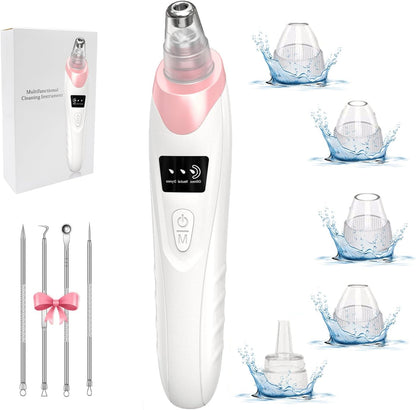 2024 Newest Blackhead Remover Pore Vacuum,Facial Pore Cleaner-5 Suction Power,5 Probes,USB Rechargeable Blackhead Vacuum Kit Electric Acne Extractor Tool for Adult