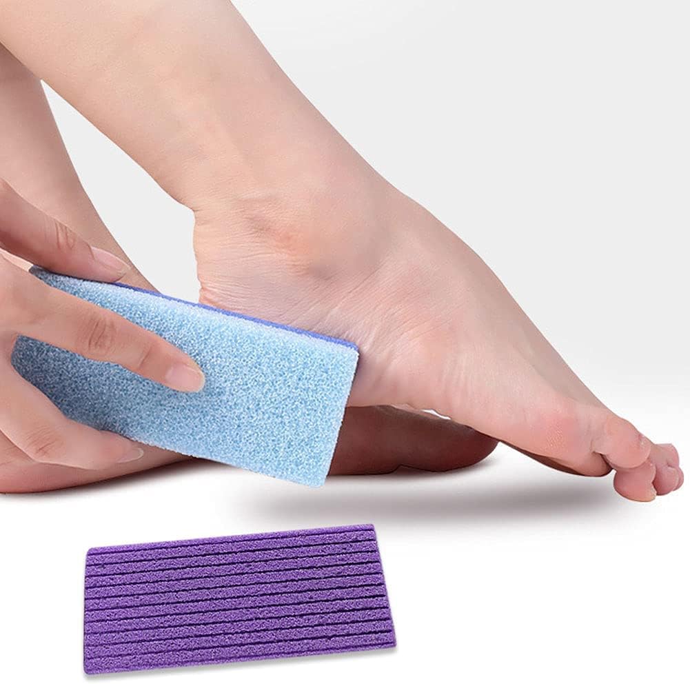 Foot Pumice Stone Exfoliating Pumice Stone Foot Scrubber Sponge Hard Skin Removal Foot Care for Callus Remover, Feet Smooths Skin - Blue