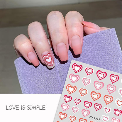 Laser Butterfly Nail Stickers Heart Nail Stickers Self-Adhesive Butterfly and Heart Nail Decals Colorful Laser Stickers Nail Art Design Nail Decals 10 Sheets Decorations Stickers for Nail Art kit