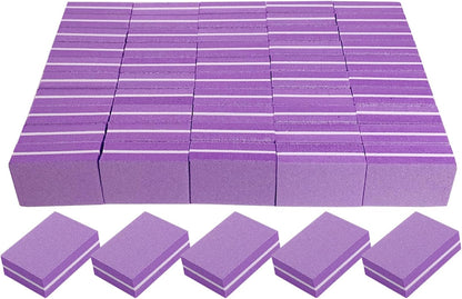 Nail Buffers 50 Pack, Mini Buffer Block Nail File for Acrylic Nails and Natural Nails, 100/180 Grit Nail Buffer Block Bulk Buffing Blocks for Nail Buff Professional Manicure File Blocks Set Pink