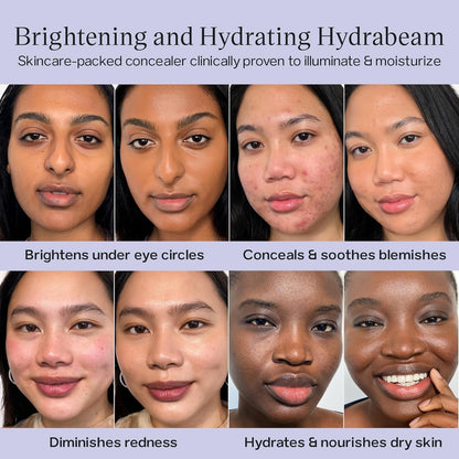 Saie Hydrabeam Under Eye Brightener - Sheer + Hydrating Eye Brightener with Cucumber Extract - Instantly Illuminates Skin for a Radiant Finish - Shade 0.5 0.2 oz