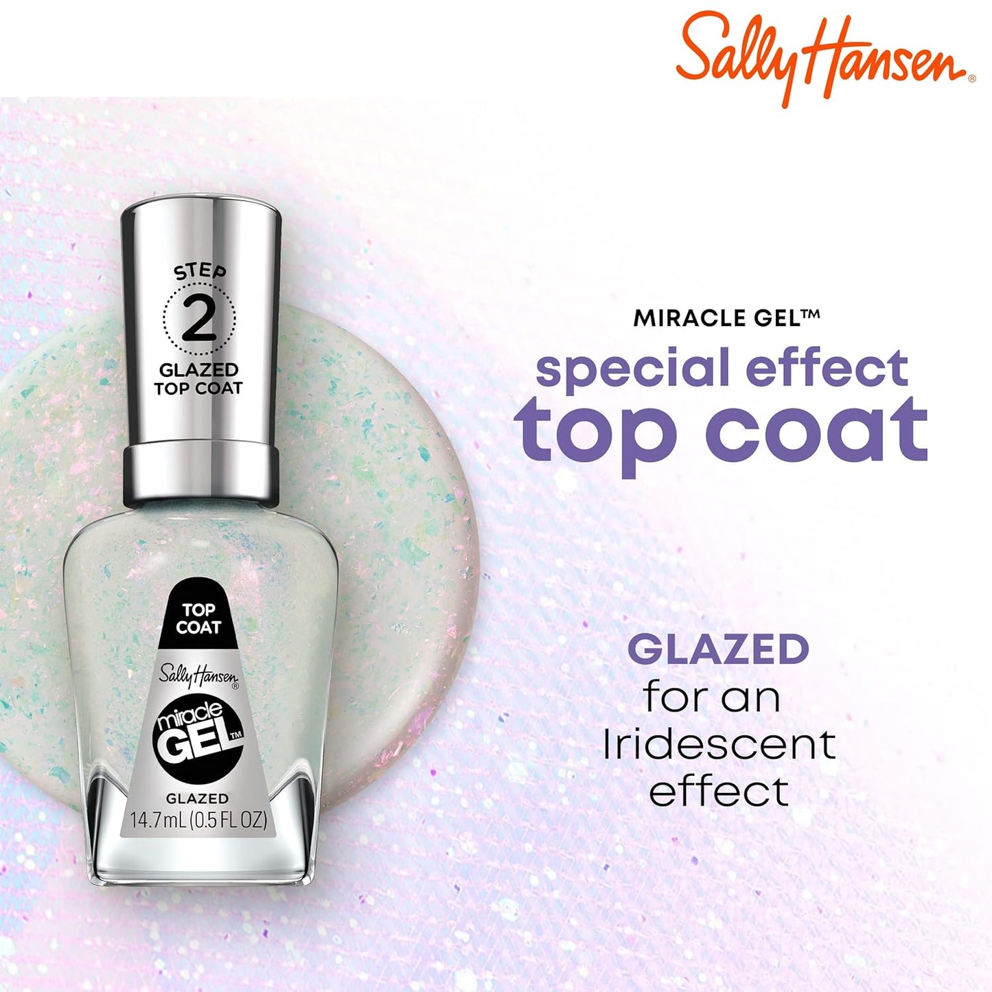 Sally Hansen Miracle Gel Glazed Top Coat - 0.5 fl oz