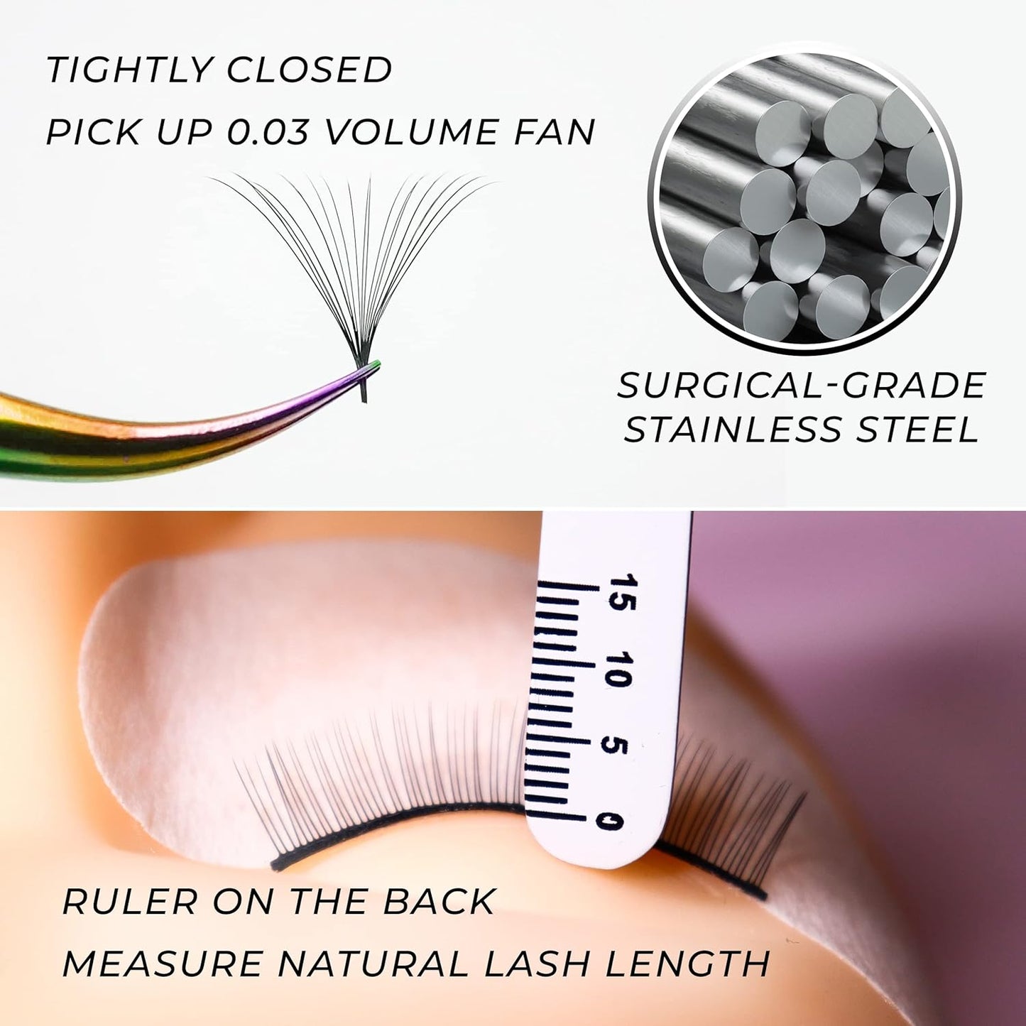 LLBA Lash Tweezer Professional Volume False Lash Application Tool | Multi Shapes & Purposes Tweezers | Non-Slip Grip Tweezers for Volume, Isolation & Classic Lashes Galaxy, Move It Classic